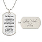 My Son | Be strong always - Dog tag