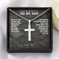 My Son | Believe in yourself - Stainless Steel Cross Necklace