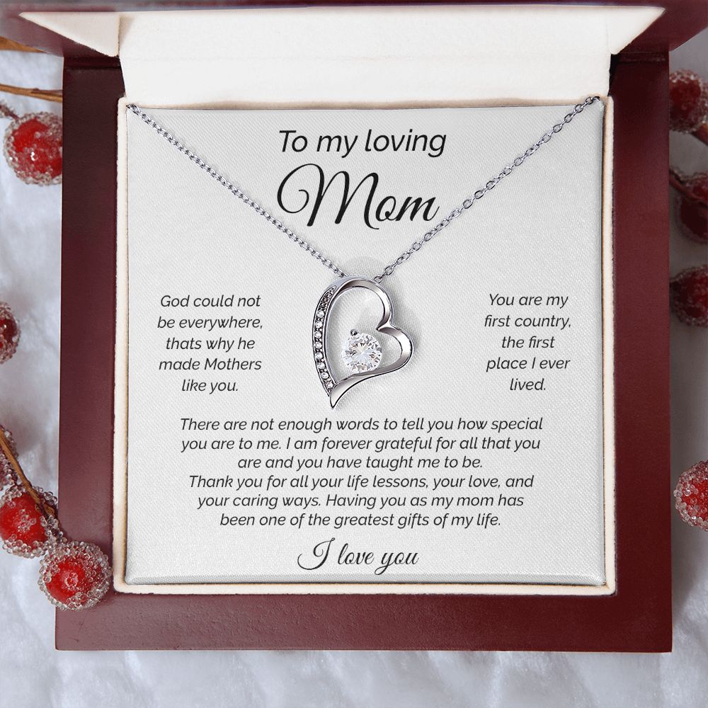 My Loving Mom | Forever Grateful - Forever Love Necklace