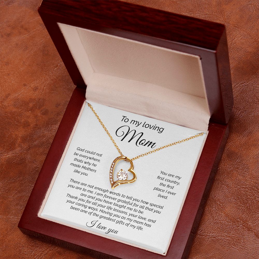 My Loving Mom | Forever Grateful - Forever Love Necklace