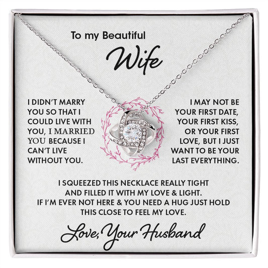 My Beautiful Wife | Feel my love - Love Knot Necklace