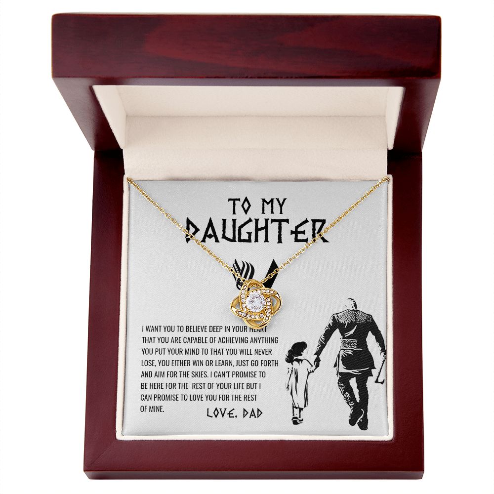 My Daughter | You Either Win Or Learn - Love Knot Necklace