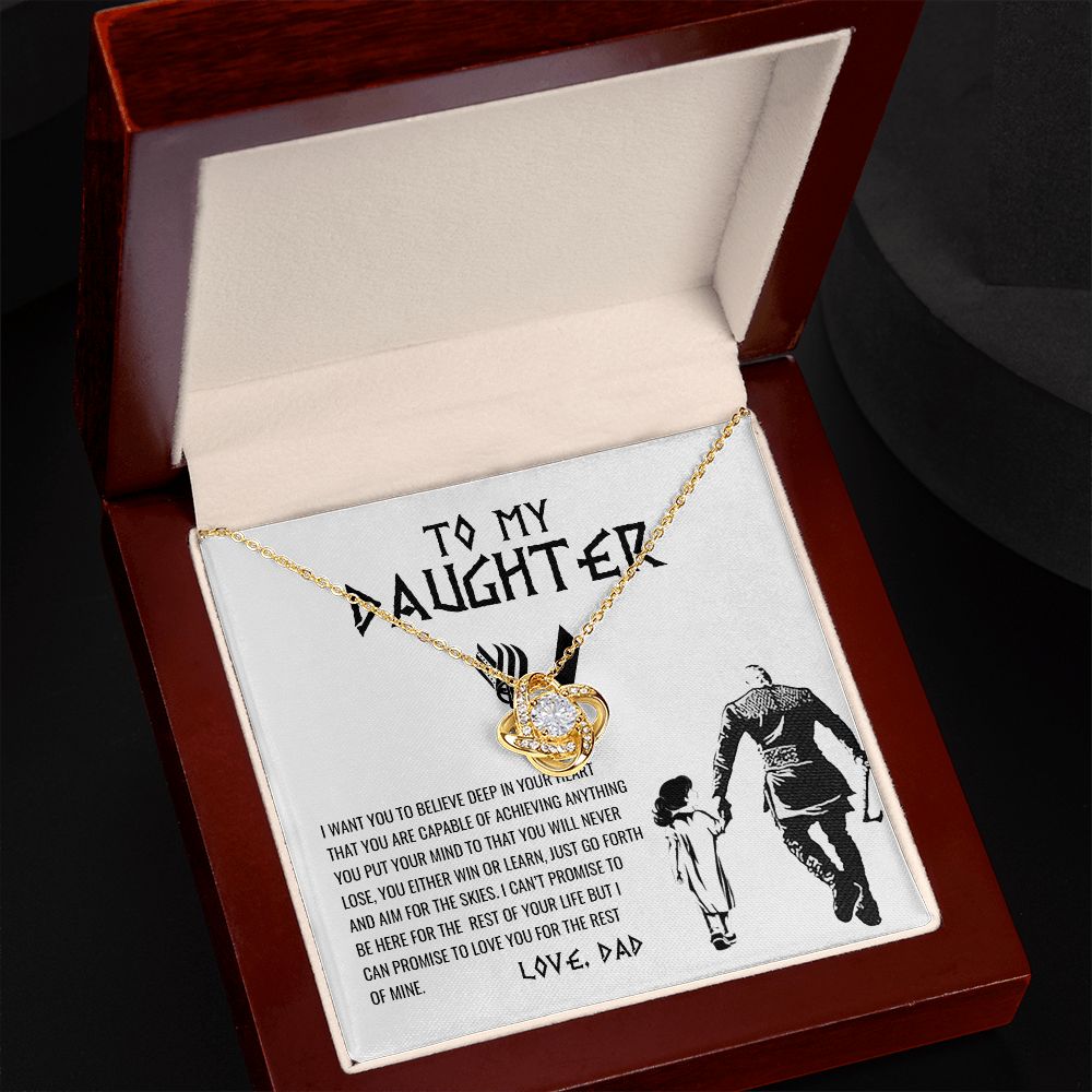 My Daughter | You Either Win Or Learn - Love Knot Necklace