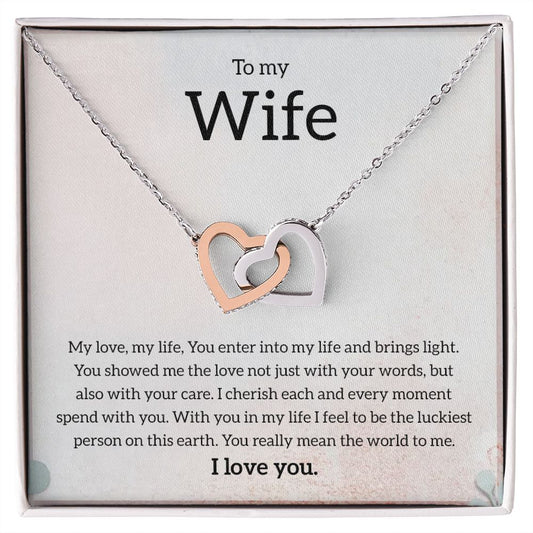 My Wife | Moment with you - Interlocking Hearts Necklace
