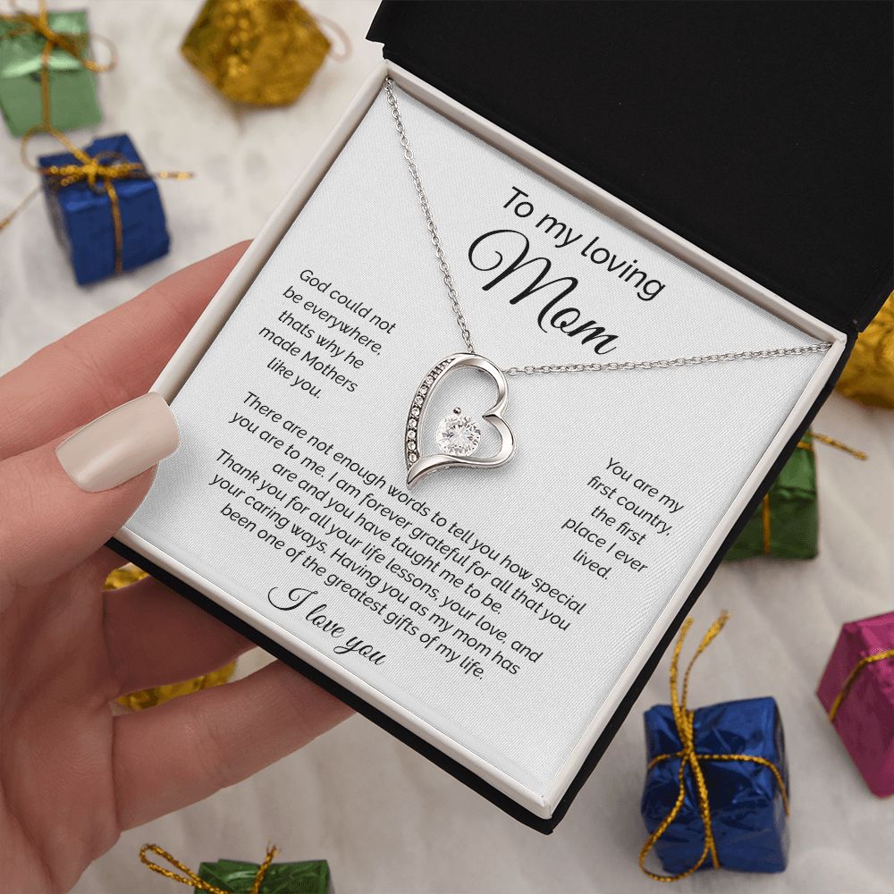 My Loving Mom | Forever Grateful - Forever Love Necklace