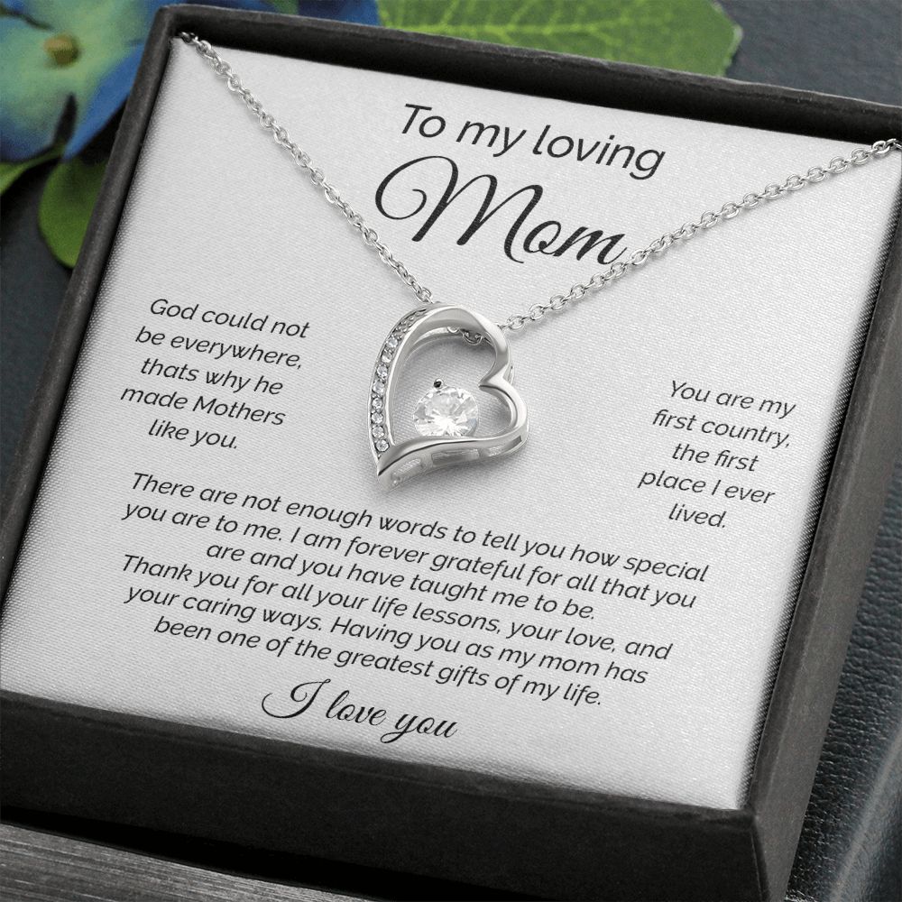 My Loving Mom | Forever Grateful - Forever Love Necklace